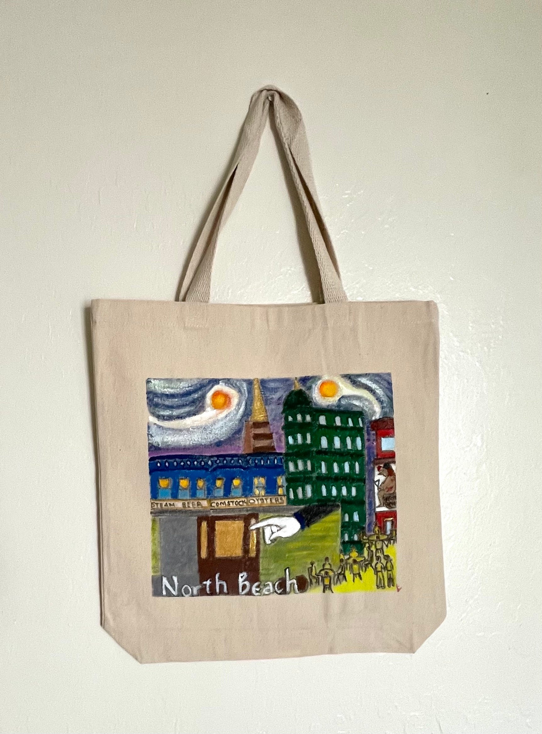 NEW Hand Painted Canvas Tote Bag newest