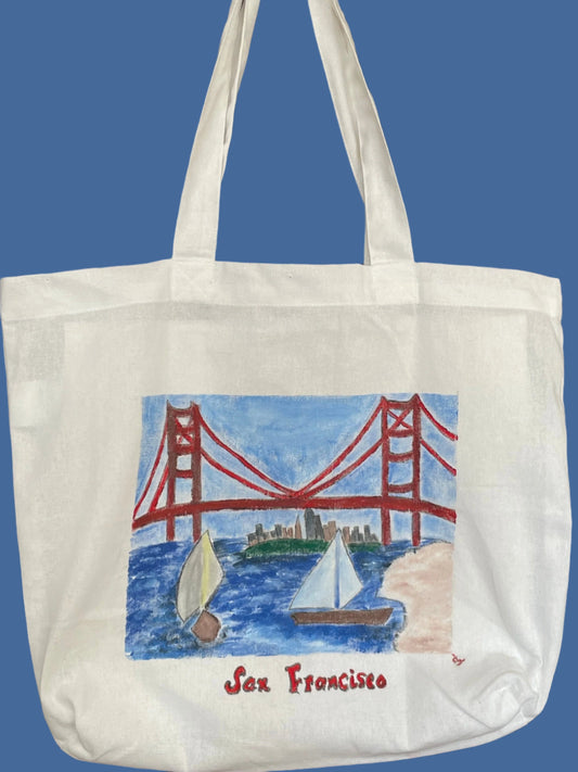 Golden Gate bridge tote-bag (white) SOLD