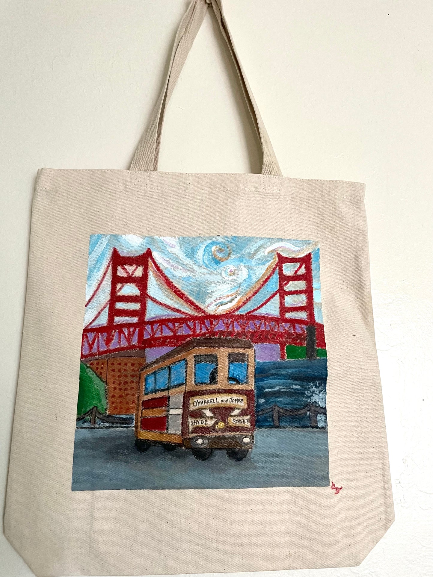 O'Keefe inspired cable car with golden gate bridge available @missionbluesf