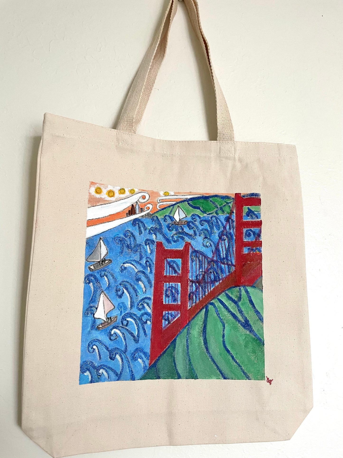 Sailboats near Golden Gate inspired by Van Gogh available @visitlocali