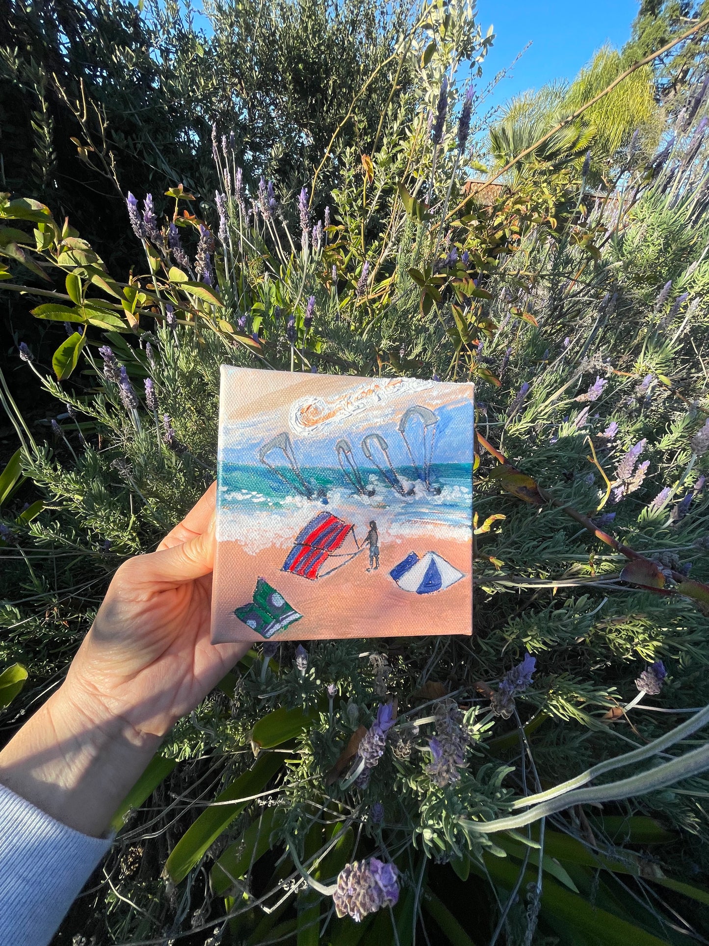 Hand-Painted Canvas San Francisco Gliders (5"x5")